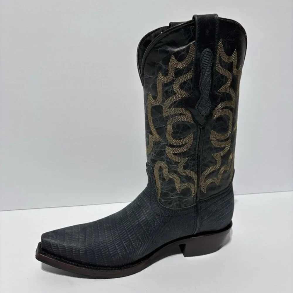 Dingo Men’s The Duke Navy Leather Western Boots, Size 7 D